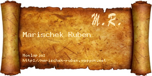 Marischek Ruben névjegykártya